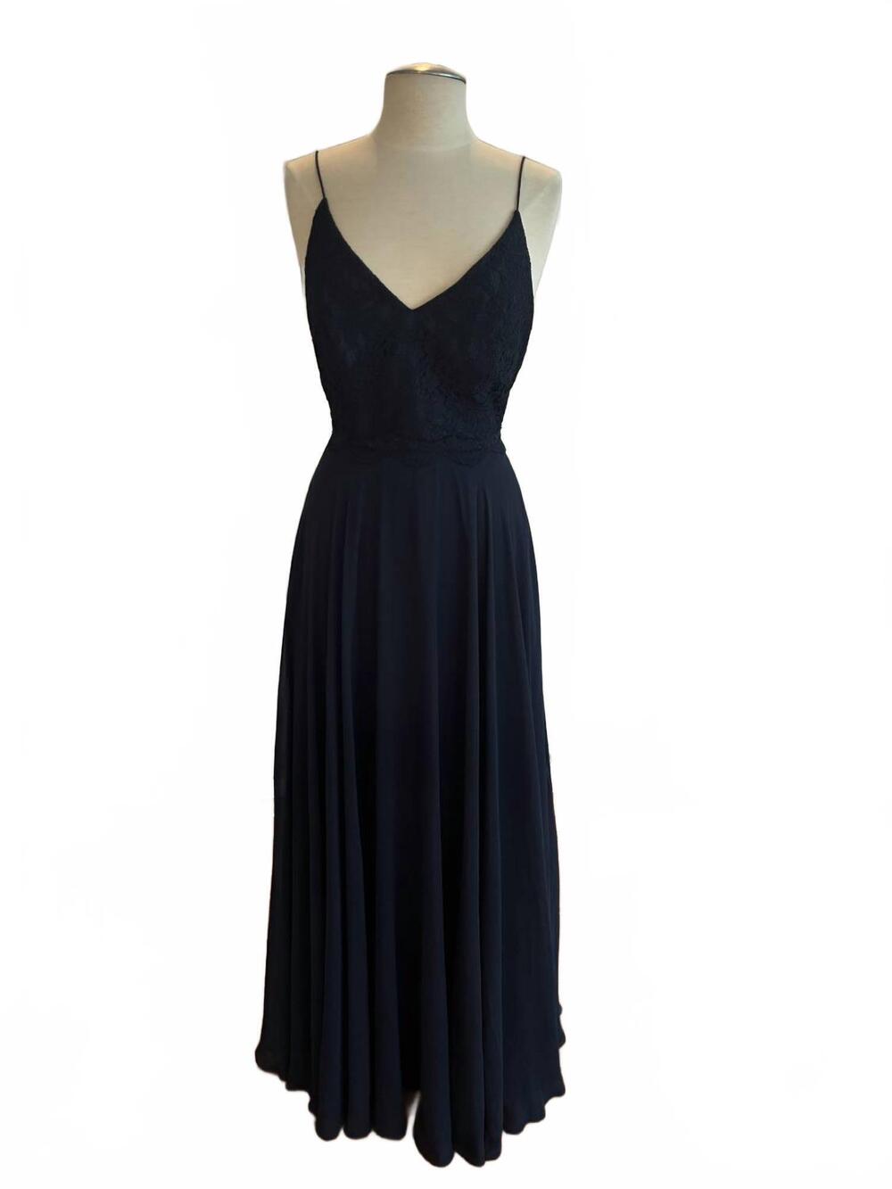 NEW DESSY women's marquis lace bodice dress in midnight